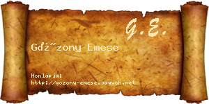 Gózony Emese névjegykártya